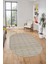 Kilim Desenli Sade Motifli Kaymaz Taban Yıkanabilir Oval Yolluk Salon Halısı, O-Sade-30-Bej, 3