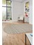 Kilim Desenli Sade Motifli Kaymaz Taban Yıkanabilir Oval Yolluk Salon Halısı, O-Sade-30-Bej, 4