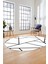 Dijital Baskı Kaymaz Yıkanabilir Sade Çizgili Oval Yolluk Koridor Salon Halısı, O-Sade-50-Beyaz, 3