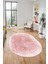 Dijital Baskı Kaymaz Yıkanabilir Sade Düz Renk Tasarım Oval Yolluk Salon Halısı, O-Sade-43-Pembe, 1