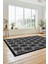Kilim Desenli Dijital Kaymaz Yıkanabilir Sade Yolluk Mutfak Koridor Salon Halısı, Sade-19-Siyah, 4