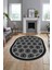 Kilim Desenli Dijital Kaymaz Yıkanabilir Sade Oval Yolluk Koridor Salon Halısı, O-Sade-19-Siyah, 1