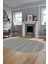 Kilim Desenli Dijital Kaymaz Yıkanabilir Sade Oval Yolluk Koridor Salon Halısı, O-Sade-21-Gri, 1