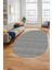 Kilim Desenli Dijital Kaymaz Yıkanabilir Sade Oval Yolluk Koridor Salon Halısı, O-Sade-21-Gri, 2