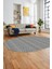 Kilim Desenli Dijital Kaymaz Yıkanabilir Sade Oval Yolluk Koridor Salon Halısı, O-Sade-21-Gri, 3
