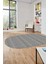 Kilim Desenli Dijital Kaymaz Yıkanabilir Sade Oval Yolluk Koridor Salon Halısı, O-Sade-21-Gri, 5