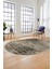 Düz Renk Sade Desen Dijital Kaymaz Taban Yıkanabilir Oval Yolluk Salon Halısı, O-Sade-37-Bej, 5