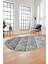 3D Baskılı Kaymaz Taban Yıkanabilir Sade Motifli Oval Yolluk Mutfak Salon Halısı, O-Sade-12-Gri, 1