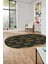 Dijital Baskı Kaymaz Yıkanabilir Sade Düz Oval Yolluk Koridor Salon Halısı, O-Sade-49-Sarı, 1