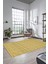 Kilim Desenli Sade Motifli Kaymaz Taban Yıkanabilir Yolluk Salon Halısı, Sade-30-Sarı, 4