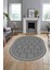 Kilim Desenli Dijital Kaymaz Yıkanabilir Sade Oval Yolluk Koridor Salon Halısı, O-Sade-19-Gri, 1