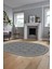 Kilim Desenli Dijital Kaymaz Yıkanabilir Sade Oval Yolluk Koridor Salon Halısı, O-Sade-19-Gri, 2