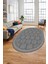 Kilim Desenli Dijital Kaymaz Yıkanabilir Sade Oval Yolluk Koridor Salon Halısı, O-Sade-19-Gri, 3