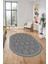 Kilim Desenli Dijital Kaymaz Yıkanabilir Sade Oval Yolluk Koridor Salon Halısı, O-Sade-19-Gri, 5