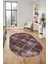 Dijital Baskı Kaymaz Yıkanabilir Sade Şık Motifli Oval Yolluk Mutfak Salon Halısı, O-Sade-41-Bordo, 1