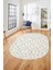 3D Baskılı Kaymaz Taban Yıkanabilir Kilim Desen Oval Yolluk Mutfak Salon Halısı, O-Sade-04-Krem, 1