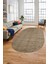 Düz Renk Sade Motifli Dijital Kaymaz Taban Yıkanabilir Oval Yolluk Salon Halısı, O-Sade-31-Kahve, 1