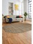 Düz Renk Sade Motifli Dijital Kaymaz Taban Yıkanabilir Oval Yolluk Salon Halısı, O-Sade-31-Kahve, 2