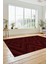 Düz Renk Sade Kilim Motifli Dijital Kaymaz Taban Yıkanabilir Yolluk Salon Halısı Sade-33-Bordo 1