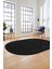 Baskılı Kaymaz Taban Yıkanabilir Şık Kilim Desen Oval Yolluk Mutfak Salon Halısı, O-Sade-03-Antrast, 2