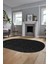 Baskılı Kaymaz Taban Yıkanabilir Şık Kilim Desen Oval Yolluk Mutfak Salon Halısı, O-Sade-03-Antrast, 4