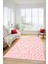3D Dijital Kaymaz Taban Yıkanabilir Kilim Desen Yolluk Mutfak Salon Halısı, Sade-04-Pembe, 3