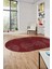 Düz Renk Sade Motifli Dijital Kaymaz Taban Yıkanabilir Oval Yolluk Salon Halısı, O-Sade-34-Bordo, 3