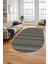 Kilim Desenli Dijital Kaymaz Yıkanabilir Sade Oval Yolluk Koridor Salon Halısı, O-Sade-21-Krem, 2