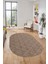 Düz Desenli Dijital Kaymaz Yıkanabilir Sade Oval Yolluk Koridor Salon Halısı, O-Sade-20-Kahve, 5
