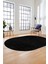 Düz Renk Sade Desen Dijital Kaymaz Taban Yıkanabilir Oval Yolluk Salon Halısı, O-Sade-37-Antrasit, 5