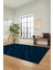 Düz Renk Sade Kilim Motifli Dijital Kaymaz Taban Yıkanabilir Yolluk Salon Halısı, Sade-33-Mavi, 5