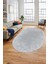 Baskılı Kaymaz Taban Yıkanabilir Sade Düz Desen Oval Yolluk Mutfak Salon Halısı, O-Sade-14-Gri, 4
