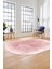 Dijital Baskı Kaymaz Yıkanabilir Sade Düz Renk Tasarım Oval Yolluk Salon Halısı, O-Sade-43-Pembe, 4
