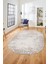 Dijital Baskı Kaymaz Yıkanabilir Sade 3D Oval Yolluk Koridor Salon Halısı, O-Sade-48-Bej, 2