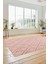 Sade Baklava Desen Motifli Kaymaz Taban Yıkanabilir Yolluk Salon Halısı, Sade-28-Pembe, 2