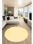 Dijital Kaymaz Taban Yıkanabilir Kilim Desen Yuvarlak Mutfak Salon Halısı, Y-Sade-02-Sarı, 2
