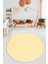 Dijital Kaymaz Taban Yıkanabilir Kilim Desen Yuvarlak Mutfak Salon Halısı, Y-Sade-02-Sarı, 4