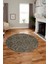 Dijital Kaymaz Taban Yıkanabilir Şık Kilim Desen Yuvarlak Mutfak Salon Halısı, Y-Sade-03-Vizon, 1
