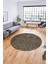 Dijital Kaymaz Taban Yıkanabilir Şık Kilim Desen Yuvarlak Mutfak Salon Halısı, Y-Sade-03-Vizon, 5