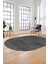 Dijital Baskı Kaymaz Yıkanabilir Sade Düz Desen Oval Yolluk Mutfak Salon Halısı, O-Sade-38-Gri, 5