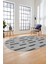 Dijital Baskı Kaymaz Yıkanabilir Sade Düz Oval Yolluk Koridor Salon Halısı, O-Sade-49-Gri, 3