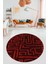 Dijital Kaymaz Taban Yıkanabilir Sade Düz Desen Yuvarlak Mutfak Salon Halısı, Y-Sade-09-Bordo, 3