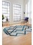 Dijital Baskı Kaymaz Yıkanabilir Sade Tasarım Oval Yolluk Mutfak Salon Halısı, O-Sade-42-Mavi, 4