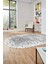 Dijital Baskı Kaymaz Yıkanabilir Sade 3D Oval Yolluk Koridor Salon Halısı, O-Sade-48-Gri, 1