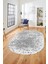 Dijital Baskı Kaymaz Yıkanabilir Sade 3D Oval Yolluk Koridor Salon Halısı, O-Sade-48-Gri, 2