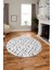 3D Dijital Kaymaz Taban Yıkanabilir Kilim Desen Yuvarlak Mutfak Salon Halısı, Y-Sade-04-Gri, 1