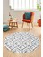 3D Dijital Kaymaz Taban Yıkanabilir Kilim Desen Yuvarlak Mutfak Salon Halısı, Y-Sade-04-Gri, 3