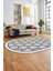 Kilim Desenli Dijital Kaymaz Yıkanabilir Sade Oval Yolluk Koridor Salon Halısı, O-Sade-19-Beyaz, 4