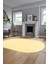 Baskılı Kaymaz Taban Yıkanabilir Kilim Desen Oval Yolluk Mutfak Salon Halısı, O-Sade-02-Sarı, 4