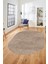 Dijital Baskı Kaymaz Yıkanabilir Sade Düz Desen Oval Yolluk Mutfak Salon Halısı, O-Sade-38-Bej, 4